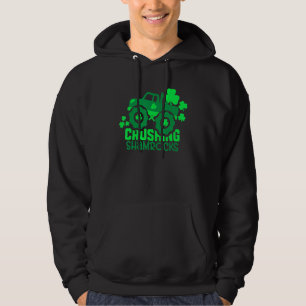 Crushing Shamrocks Monster Truck Irish St Patrick  Hoodie