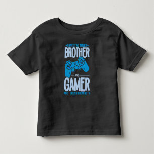 Crushing Two Titles Brother and Gamer Toddler T-shirt