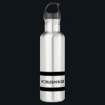 Crushingit black fun motivational woman 710 ml water bottle<br><div class="desc">A black frame and the  text: #crushingit.  Fun,  humour and motivational in everyday life. Girlpower!  For female entrepreneurs,  managers,  mothers and wifes!</div>