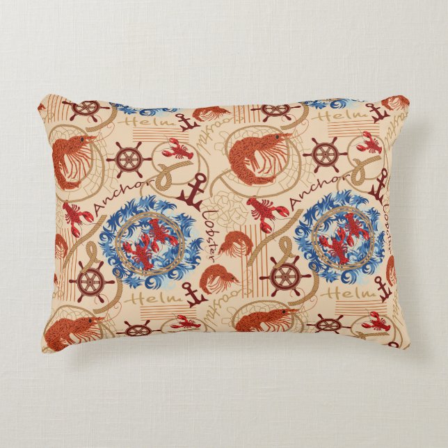 Crustacean core design accent pillow (Front)
