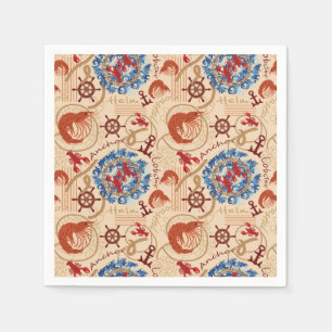Crustacean core design napkin