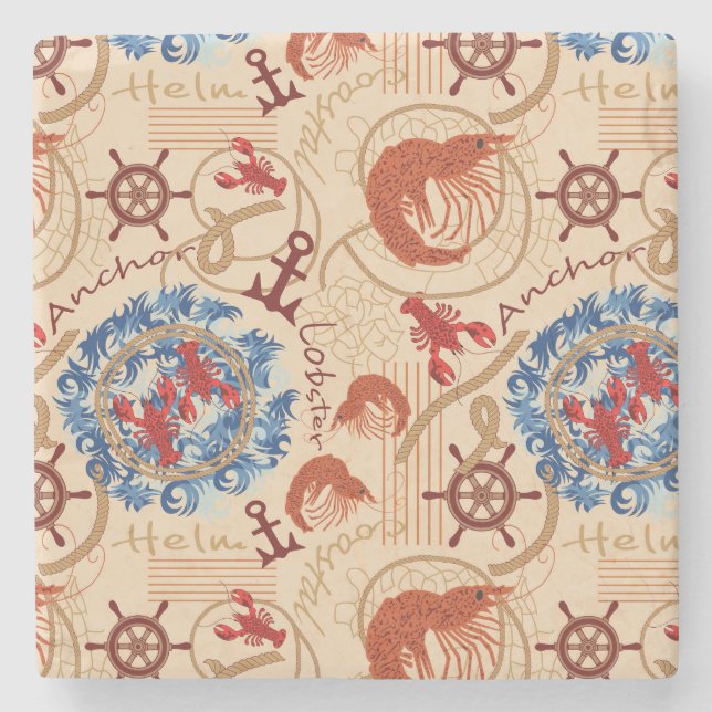 Crustacean core design stone coaster (Front)