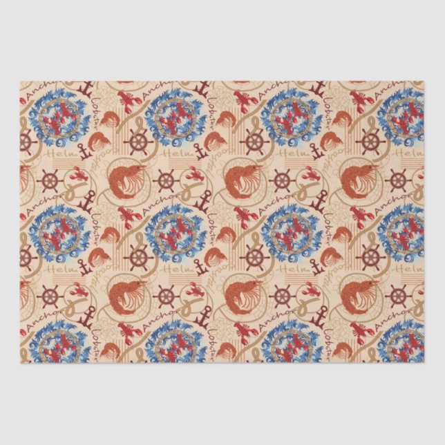 Crustacean core design tissue paper (Front)