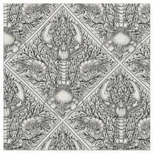 Crustacean in black and natural white fabric