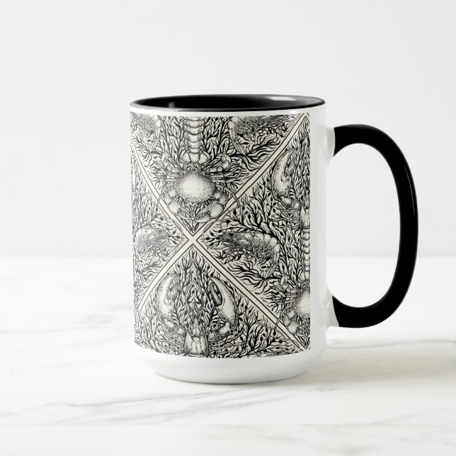 Crustacean in black and natural white mug (Right)