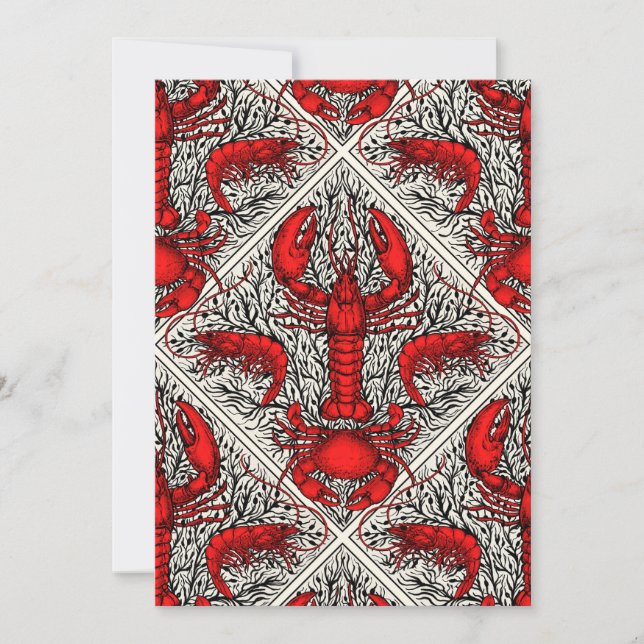 Crustacean in red, black and ivory (Front)