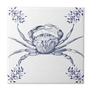 Crustaceans Ceramics ~ Green Crab Tile