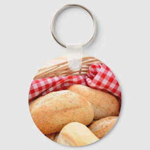 Crusty bread rolls keychain