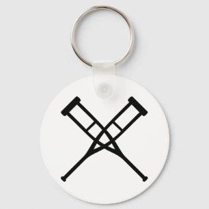 crutches crossed keychain