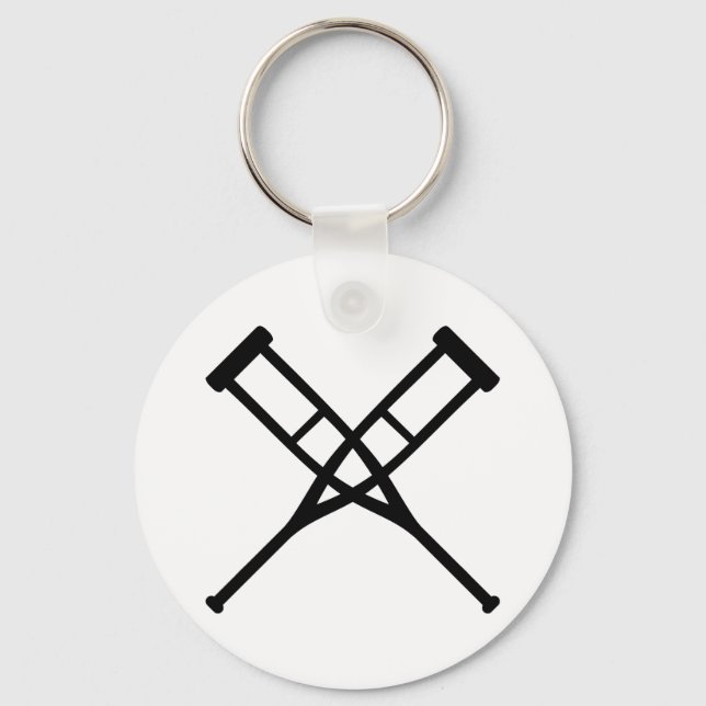 crutches crossed keychain (Front)