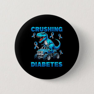 Cruype 1 Diabetes Awareness T1d Dinosaur Monster T 2 Inch Round Button