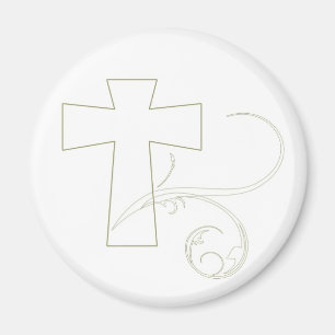 Cruz dorada magnet