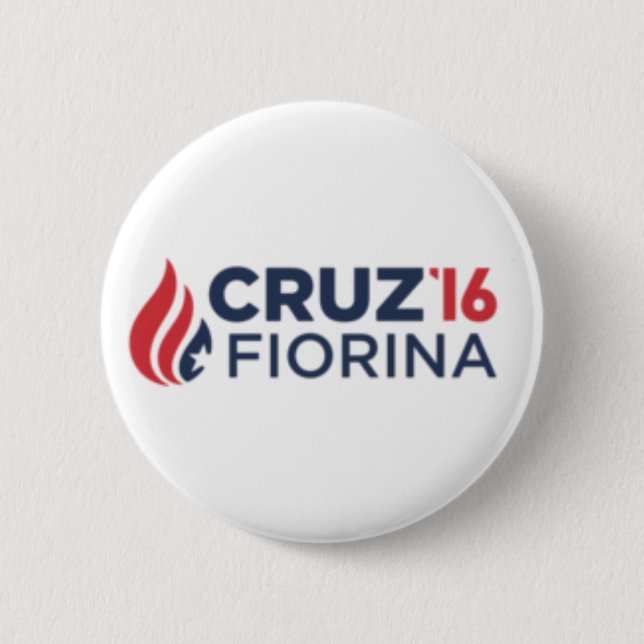 Cruz Fiorina '16 Logo 2 Inch Round Button (Front)