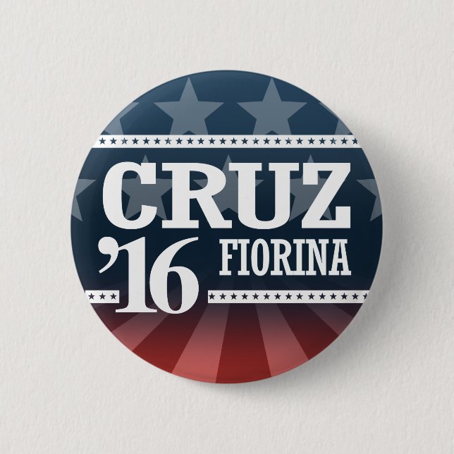 CRUZ FIORINA 2016 2 INCH ROUND BUTTON (Front)