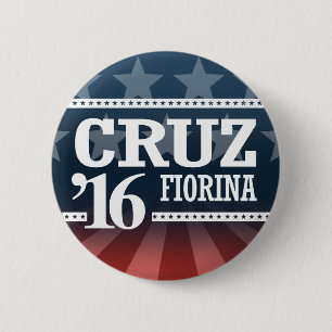 CRUZ FIORINA 2016 2 INCH ROUND BUTTON