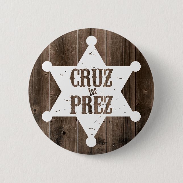 Cruz for Prez Star - Ted Cruz for President 2 Inch Round Button (Front)