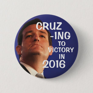 Cruz-ing to victory 2 inch round button
