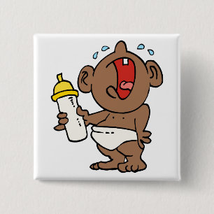 cry baby bottle 2 inch square button