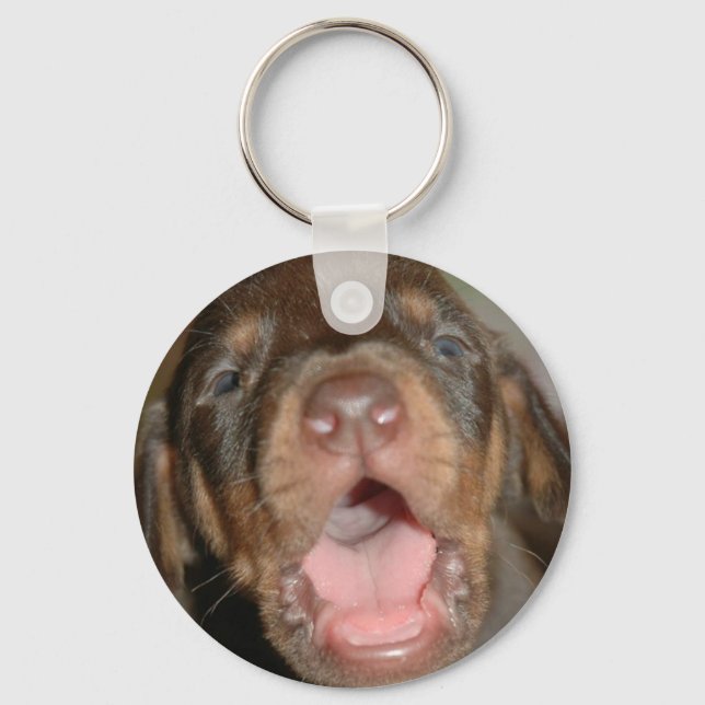 Cry baby Doberman Keychain (Front)
