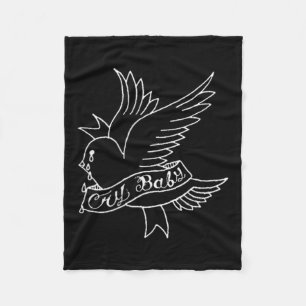 Cry Baby Tattoo Aesthetic Crybaby Bird Fleece Blanket