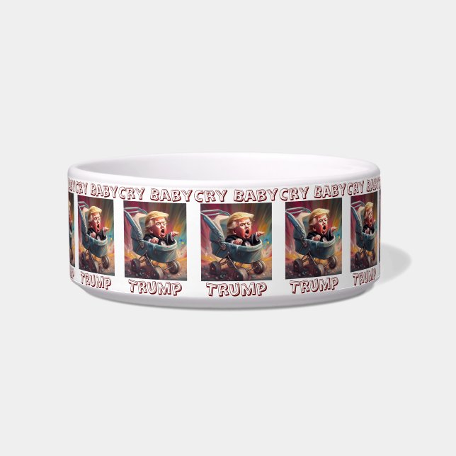 Cry Baby Trump Pet Bowl (Front)