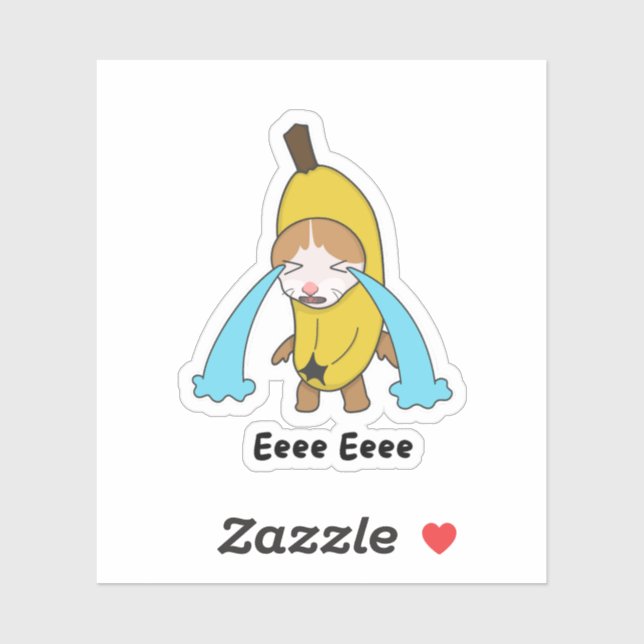 Cry Banana Sad Crying Cat Meme Eee Eee Shirt (Sheet)