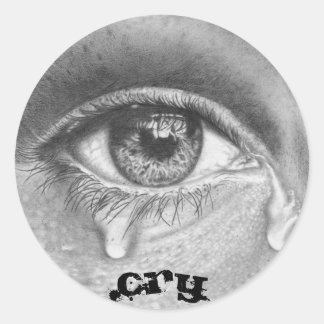 Cry Classic Round Sticker