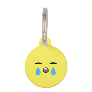 Cry Emoji Pet Tag