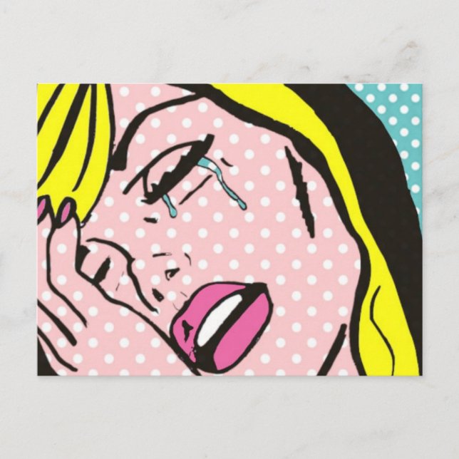 Cry Me a River Pop Art Postcard (Front)