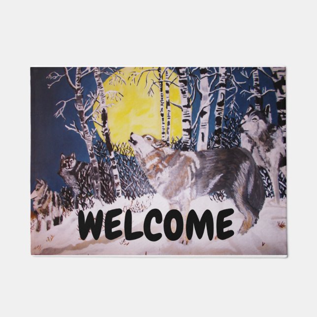 CRY OF THE WOLF doormat (Front)