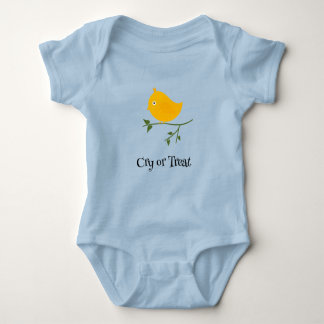 Cry or Treat Bird Funny Baby Bodysuit