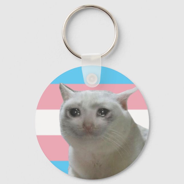 Crybaby Trans Pride Keychain (Front)