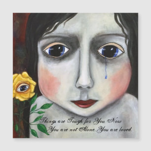 Crying Angel Surreal Art Comfort Magnetic Card