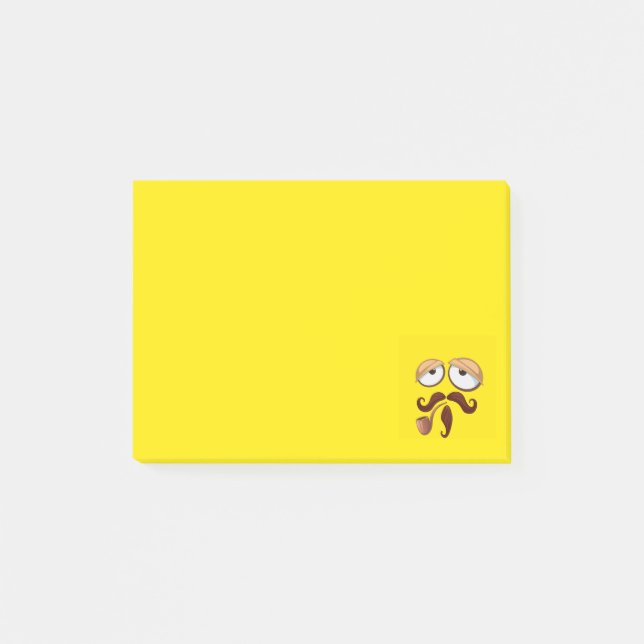 Crying Baby Yellow FaceFancy Yellow Post-it Notes (Front)