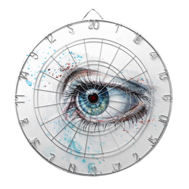 Crying Blue Eye (Sadness, Sympathy and Depression) Dartboard (Front)