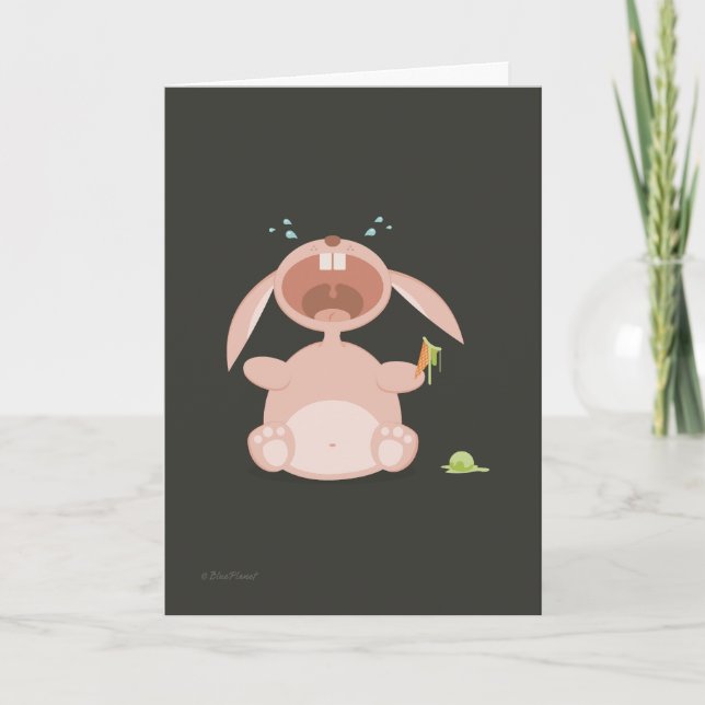 Crying Bunny "Miss You" card (Front)