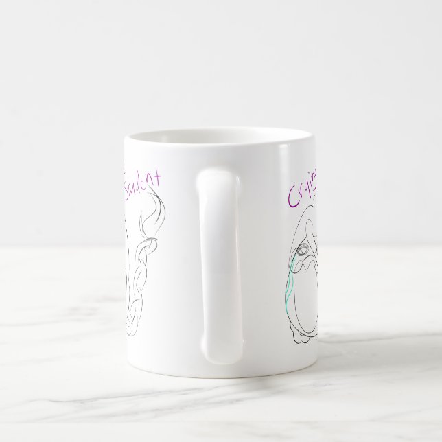 Crying College Student Mug (Handle)