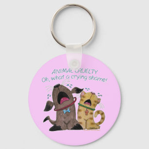 Crying Dog and Cat –What a Crying Shame Keychain