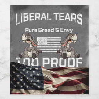 Crying Donkey Liberal Tears Wine Bottle Labels