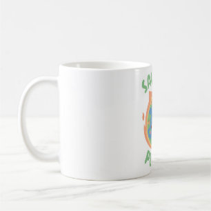 Crying Earth On Fire, Save The Planet Coffee Mug