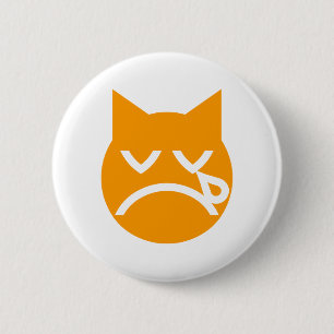 Crying Emoji Cat 2 Inch Round Button