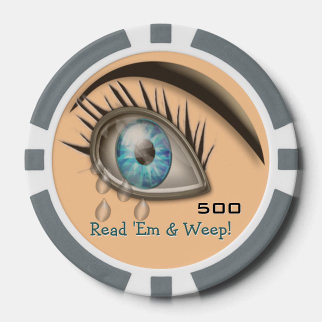 Crying Eye (Personalized) Poker Chips (Front)