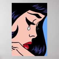 Crying girl (Vintage comic girl)