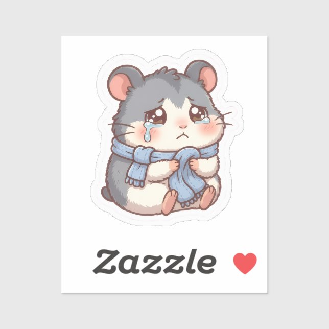 Crying Hamster Sticker (Sheet)