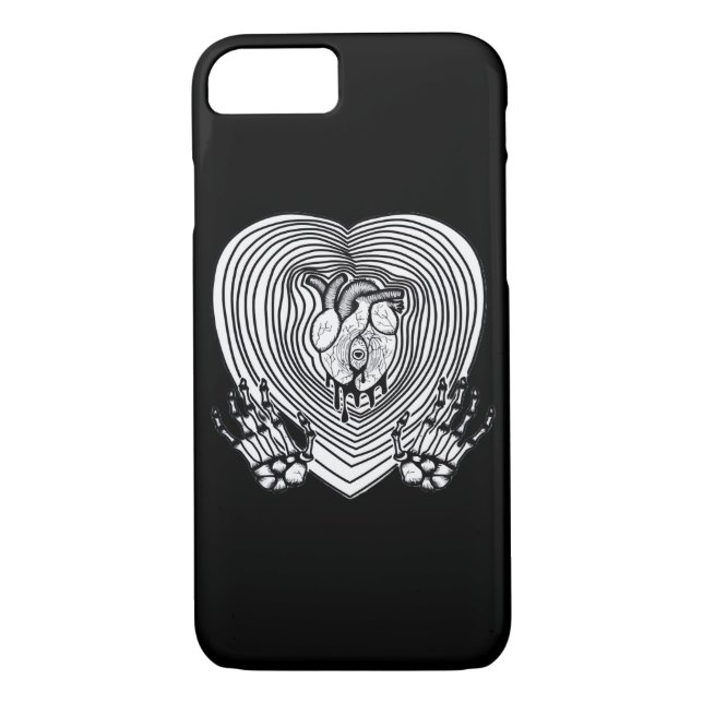 Crying Heart Classic - Skeleton Hands Heart Case-Mate iPhone Case (Back)