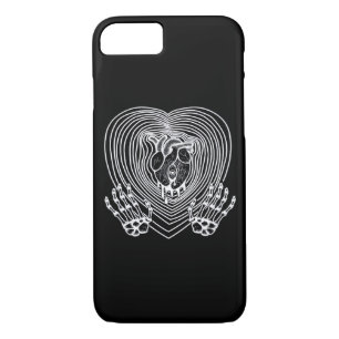 Crying Heart In White Skeleton Hands Hearts Modern Case-Mate iPhone Case
