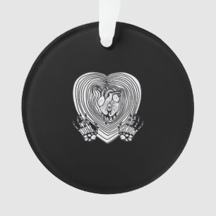 Crying Heart Skeleton Hands Classic Style Ornament