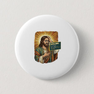 Crying Jesus Syntax Error Coding Programmer Softwa 2 Inch Round Button
