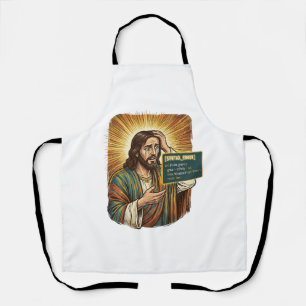 Crying Jesus Syntax Error Coding Programmer Softwa Apron