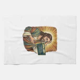 Crying Jesus Syntax Error Coding Programmer Softwa Kitchen Towel